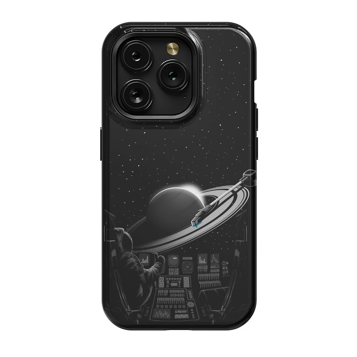 iPhone 15 Pro StrongFit Saturn Astronaut Music by Alberto