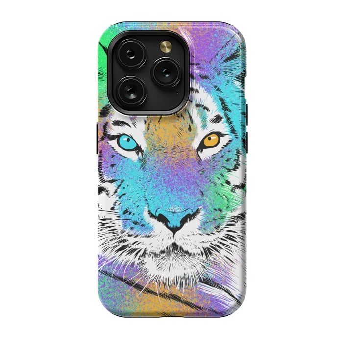 iPhone 15 Pro StrongFit Tiger Colorful by Alberto