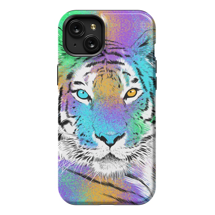 iPhone 15 Plus StrongFit Tiger Colorful by Alberto