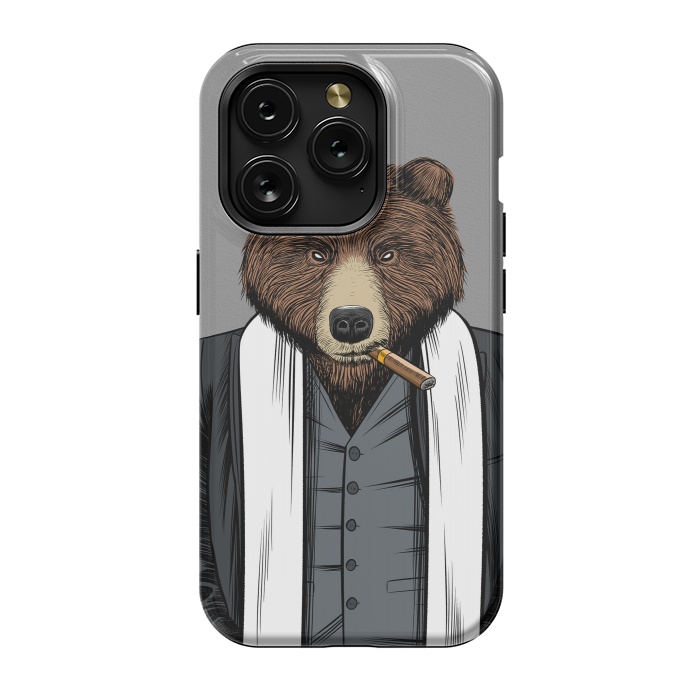 iPhone 15 Pro StrongFit Mafia Grizzly Bear by Alberto