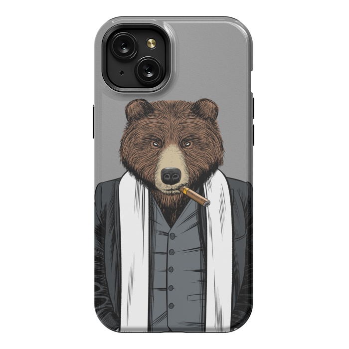 iPhone 15 Plus StrongFit Mafia Grizzly Bear by Alberto