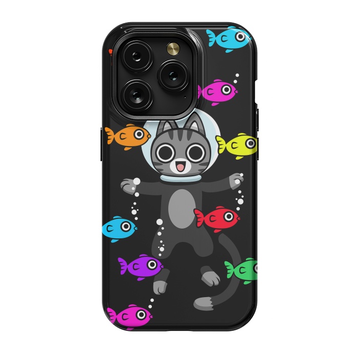 iPhone 15 Pro StrongFit Aquarium Cat by Alberto