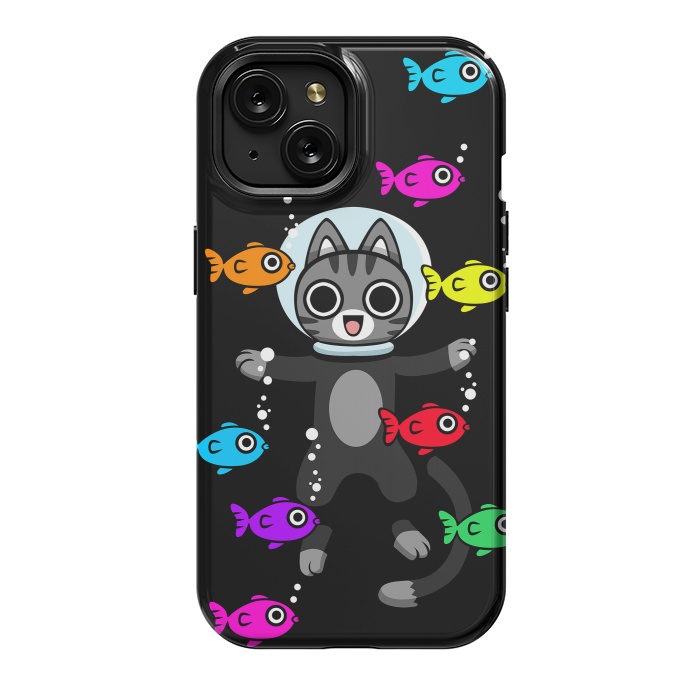 iPhone 15 StrongFit Aquarium Cat by Alberto