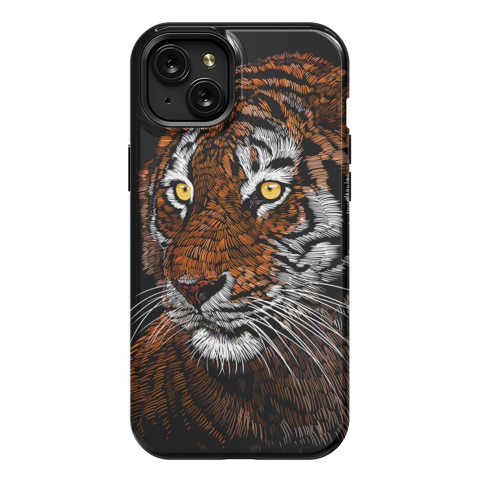 iPhone 15 Plus StrongFit Realistic Tiger by Alberto