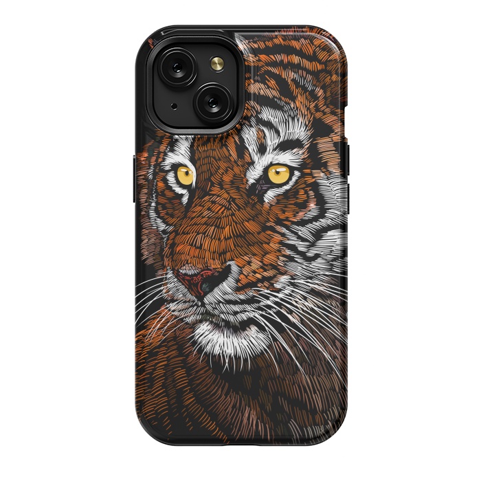 iPhone 15 StrongFit Realistic Tiger by Alberto
