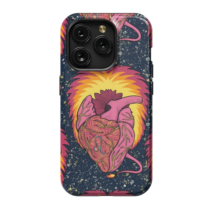 iPhone 15 Pro StrongFit Leo Heart by Ranggasme