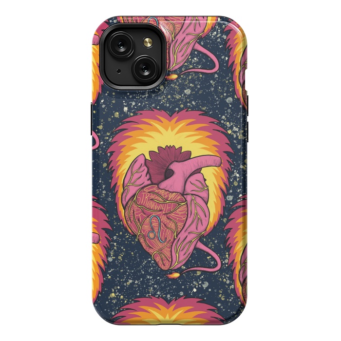 iPhone 15 Plus StrongFit Leo Heart by Ranggasme