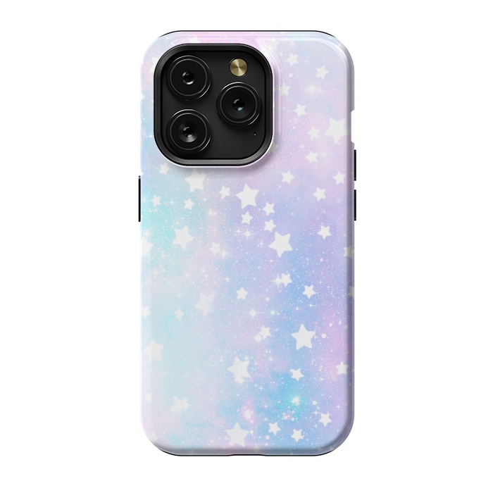iPhone 15 Pro StrongFit Rainbow galaxy and stars by Oana 