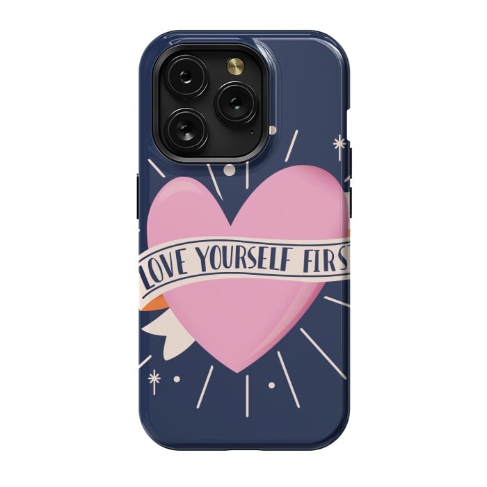 iPhone 15 Pro StrongFit Love Yourself First, Happy Valentine's Day 2 by Jelena Obradovic
