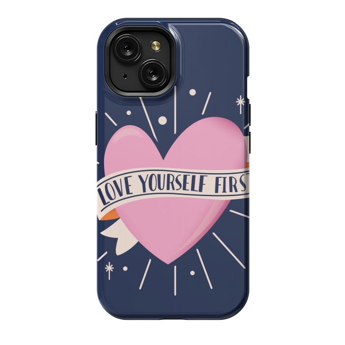 iPhone 15 StrongFit Love Yourself First, Happy Valentine's Day 2 by Jelena Obradovic