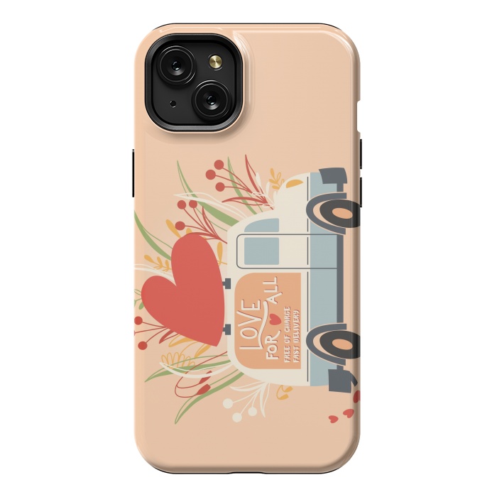 iPhone 15 Plus StrongFit Love Truck, Happy Valentine's Day 1 by Jelena Obradovic