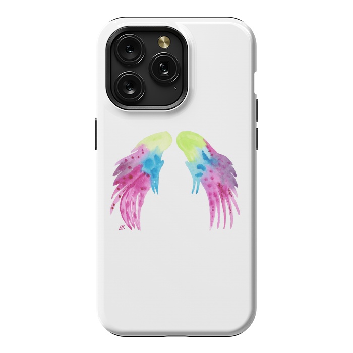 iPhone 15 Pro Max StrongFit Angel wings watercolor  by ArtKingdom7