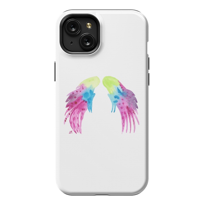 iPhone 15 Plus StrongFit Angel wings watercolor  by ArtKingdom7