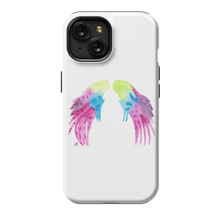 iPhone 15 StrongFit Angel wings watercolor  by ArtKingdom7