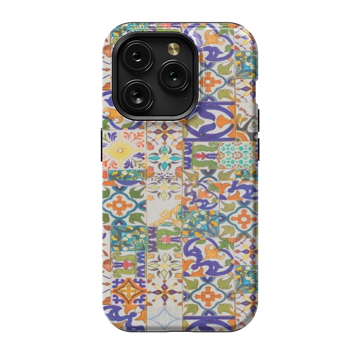 iPhone 15 Pro StrongFit OLD TILE PATTERN by MALLIKA
