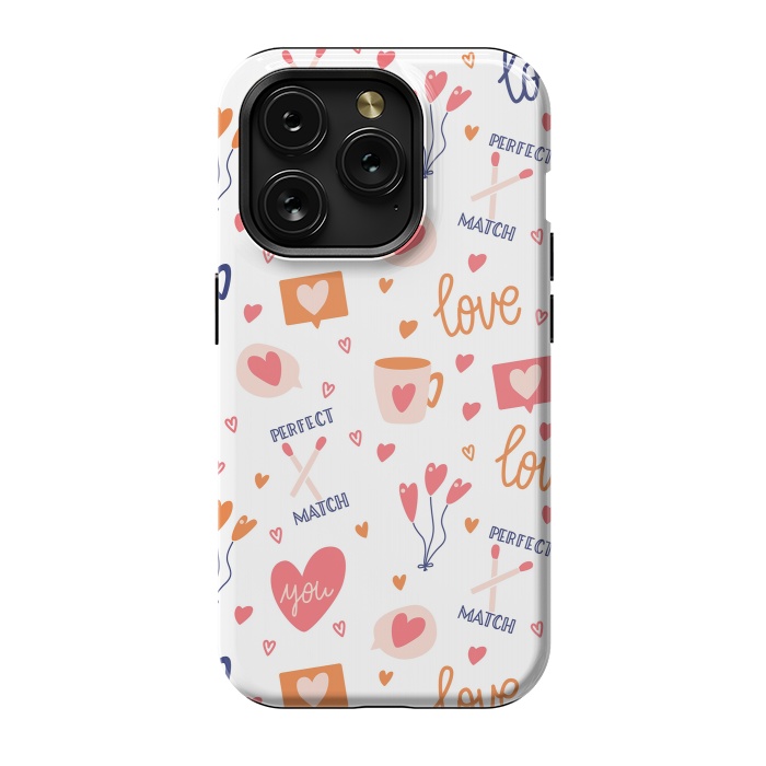 iPhone 15 Pro StrongFit Valentine pattern 05 by Jelena Obradovic