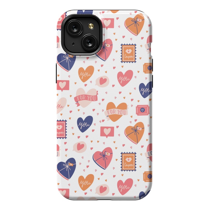 iPhone 15 Plus StrongFit Valentine pattern 06 by Jelena Obradovic