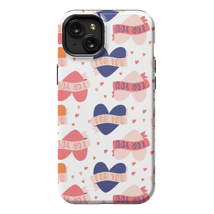 iPhone 15 Plus StrongFit Valentine pattern 09 by Jelena Obradovic
