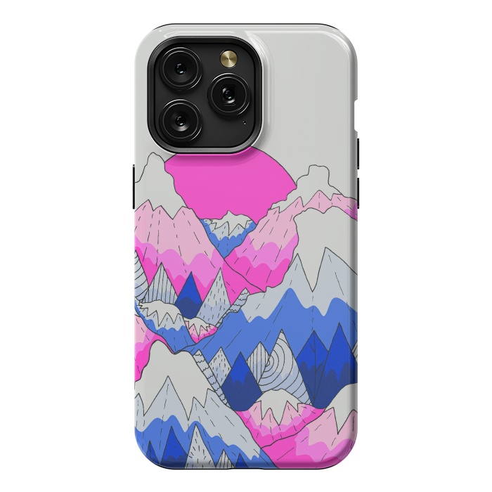 iPhone 15 Pro Max StrongFit The hot pink and blue peaks by Steve Wade (Swade)