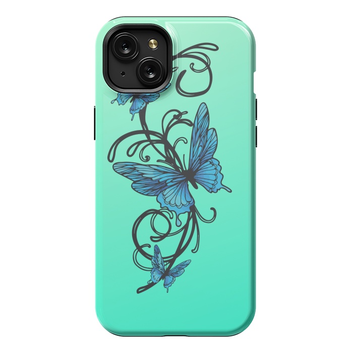 iPhone 15 Plus StrongFit beautiful butterfly pattern by MALLIKA