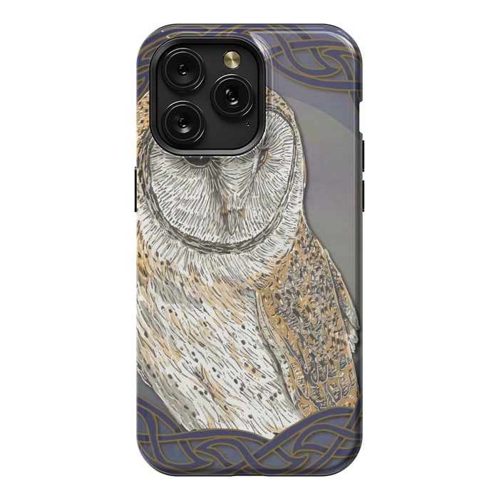 iPhone 15 Pro Max StrongFit Beautiful Barn Owl by Lotti Brown