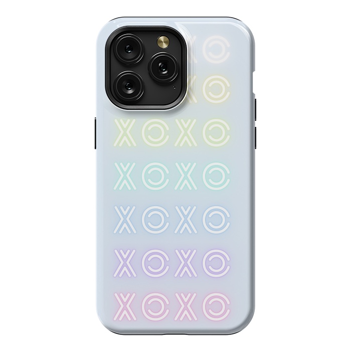 iPhone 15 Pro Max StrongFit Pastel neon XOXO typo Valentine by Oana 