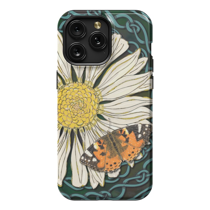 iPhone 15 Pro Max StrongFit Daisy and Butterfly by Lotti Brown