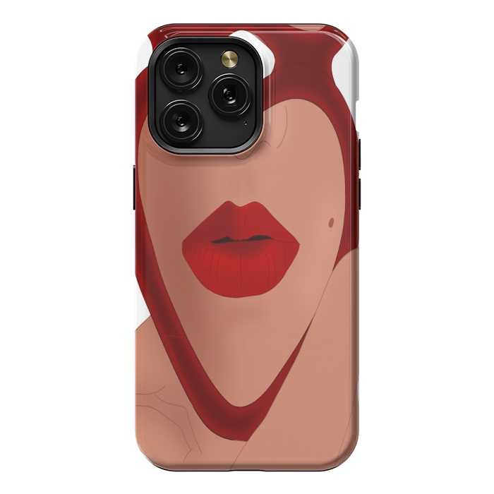 iPhone 15 Pro Max StrongFit Mirrored Lips - Valentines Edition Design by Anima Tea Story