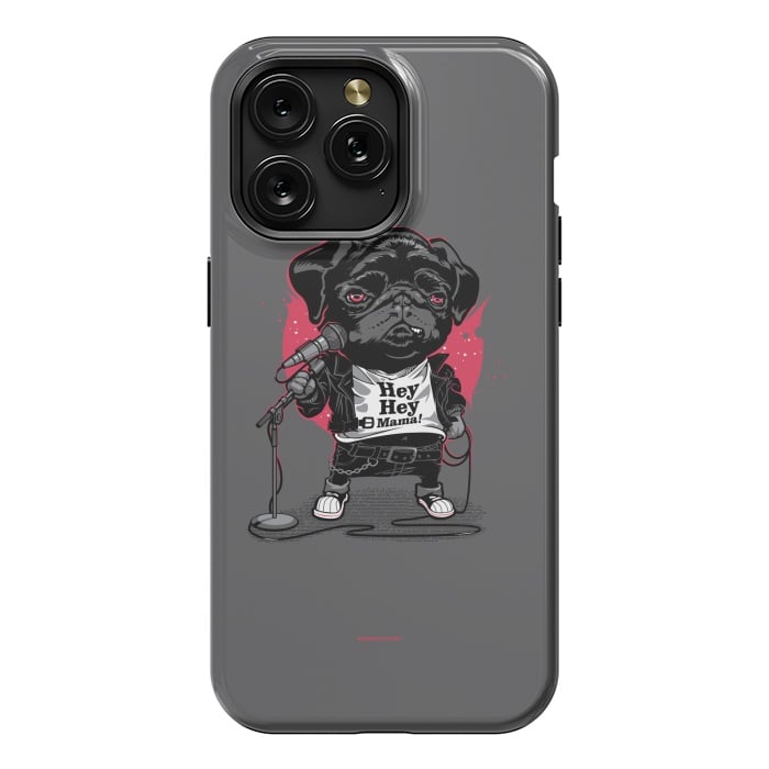 iPhone 15 Pro Max StrongFit Black Dog by Draco
