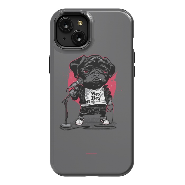 iPhone 15 Plus StrongFit Black Dog by Draco