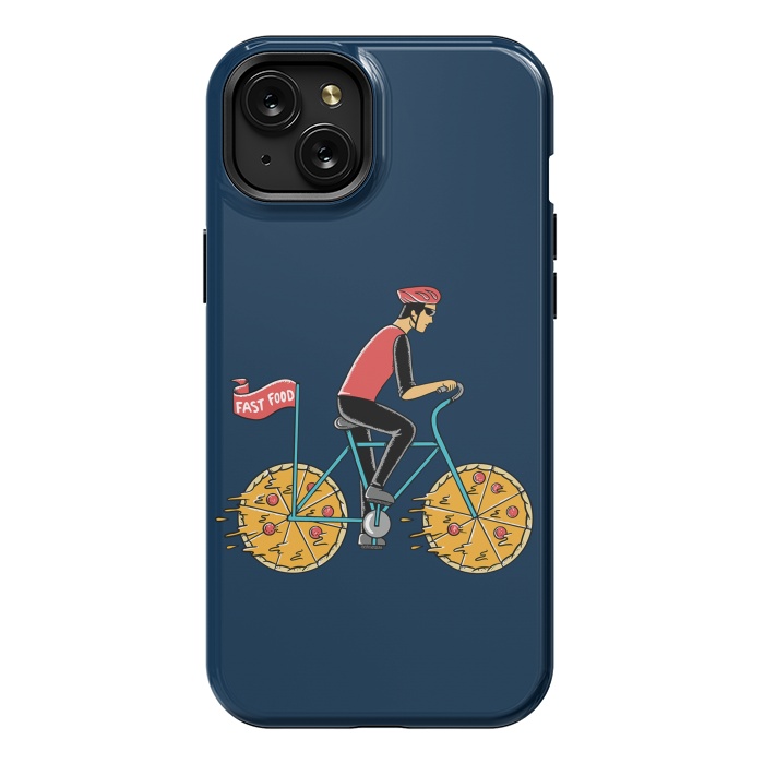 iPhone 15 Plus StrongFit Pizza Bicycle by Coffee Man