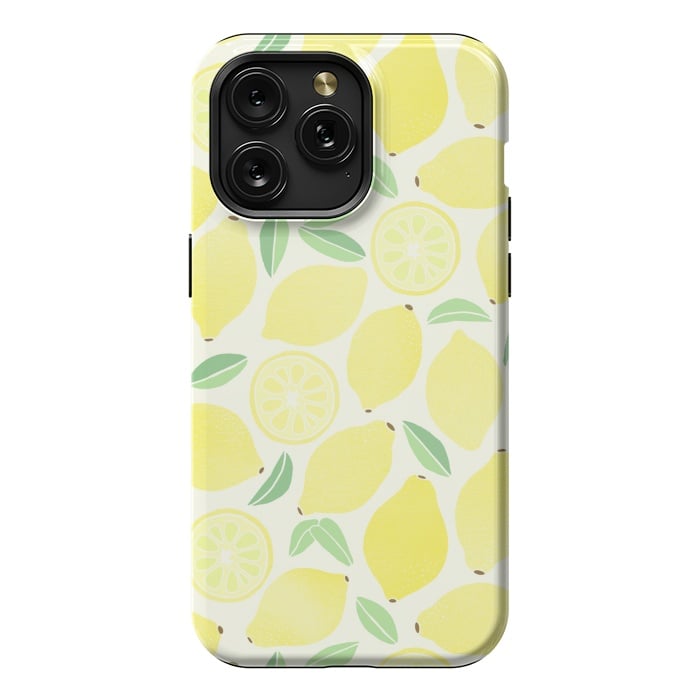 iPhone 15 Pro Max StrongFit Summer Lemons by Tangerine-Tane
