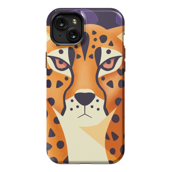iPhone 15 Plus StrongFit Wildlife 002 Cheetah by Jelena Obradovic