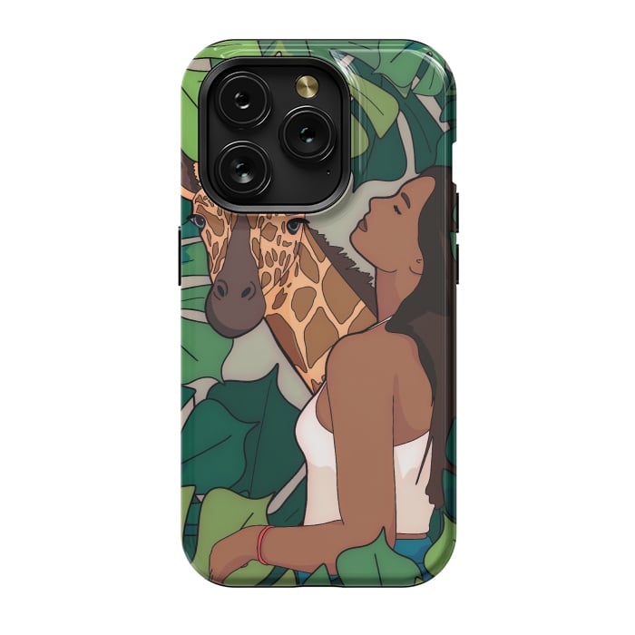 iPhone 15 Pro StrongFit The green jungle girl by Steve Wade (Swade)
