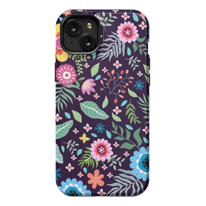 iPhone 15 Plus StrongFit Colourful Flowers by ArtsCase