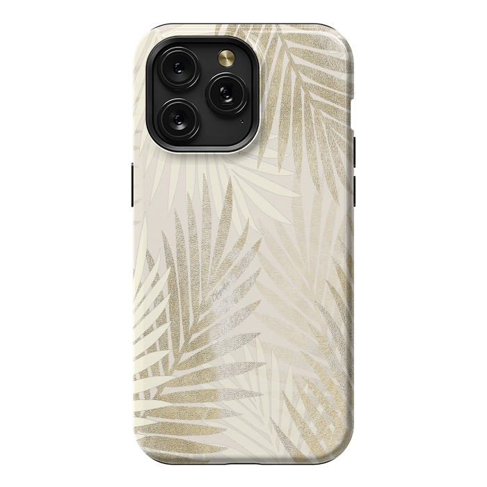 iPhone 15 Pro Max StrongFit Relaxing Palms-Gold by ''CVogiatzi.