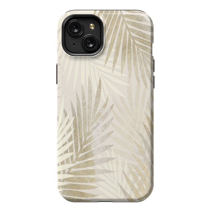 iPhone 15 Plus StrongFit Relaxing Palms-Gold by ''CVogiatzi.