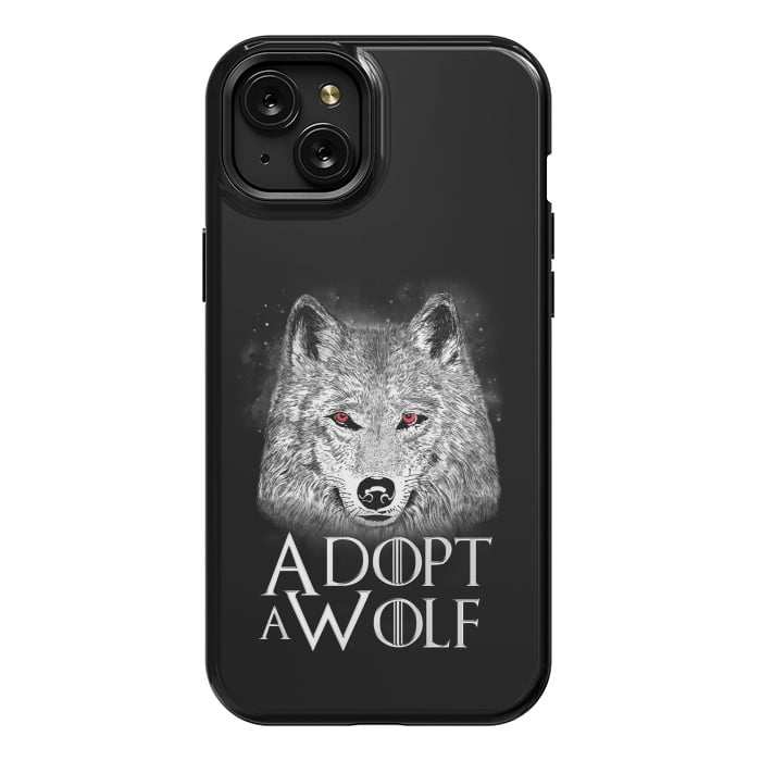 iPhone 15 Plus StrongFit Adopt a Wolf by eduely