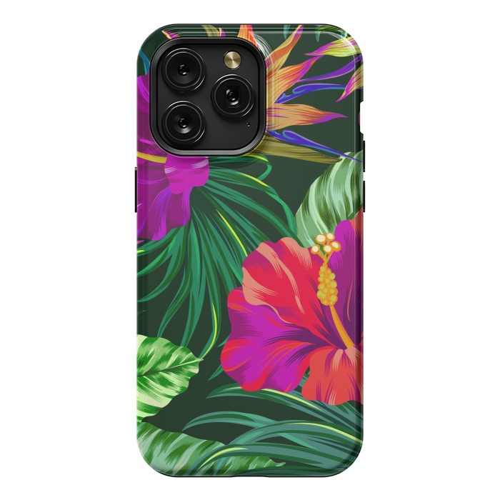 iPhone 15 Pro Max StrongFit Cute Tropical Floral Pattern XVI by ArtsCase