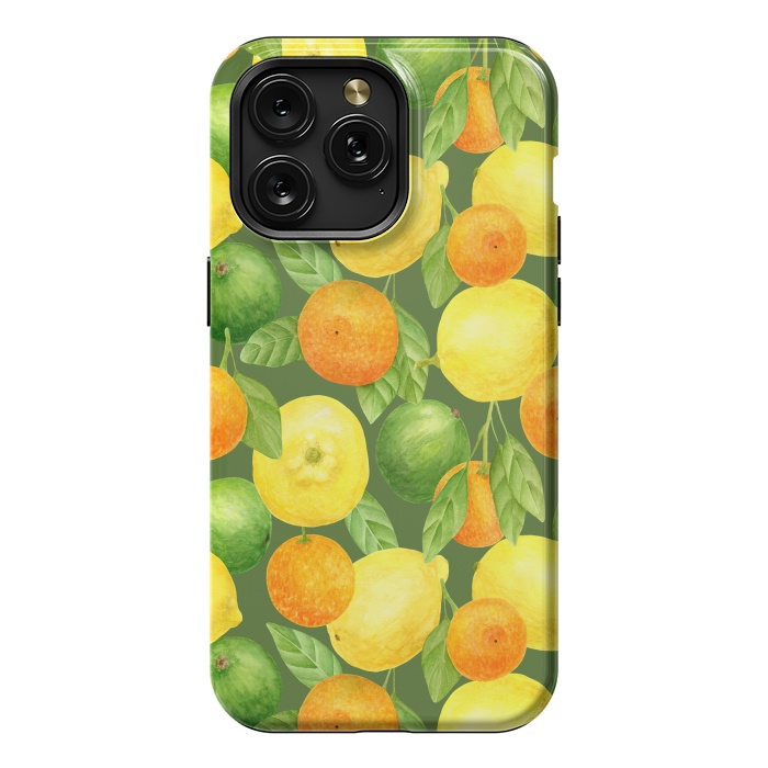 iPhone 15 Pro Max StrongFit summer fruits lemons and oranges by haroulita