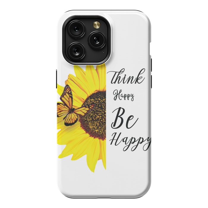 iPhone 15 Pro Max StrongFit sunflower butterfly by haroulita
