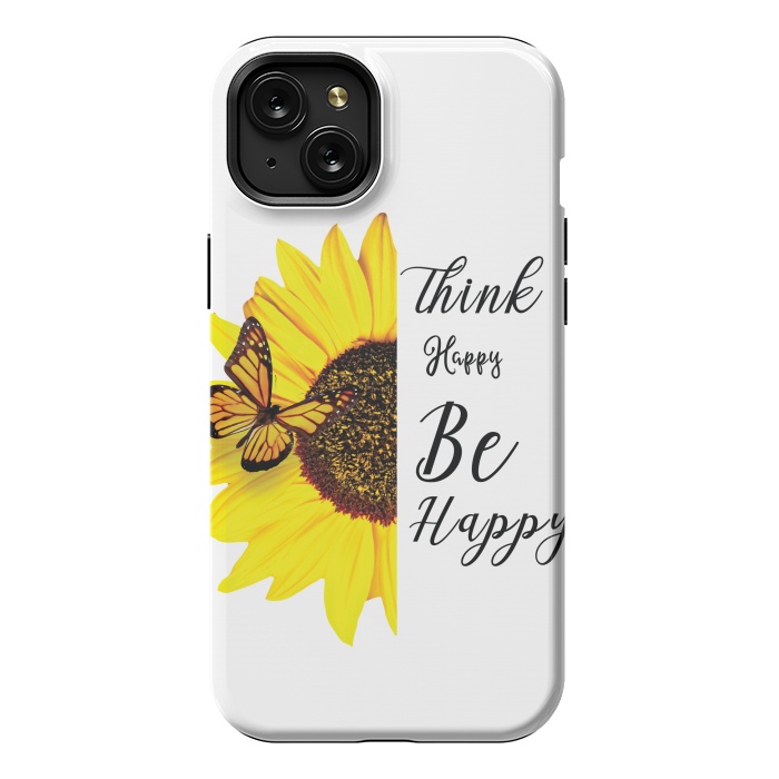 iPhone 15 Plus StrongFit sunflower butterfly by haroulita