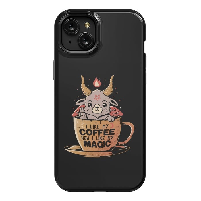 iPhone 15 Plus StrongFit Black Coffee by eduely
