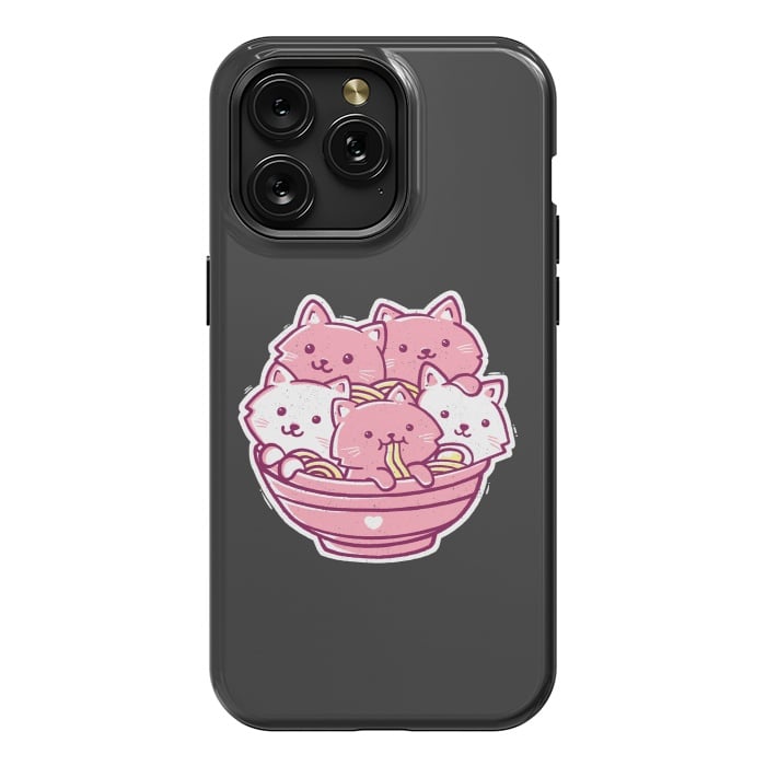 iPhone 15 Pro Max StrongFit Cat Ramen by eduely