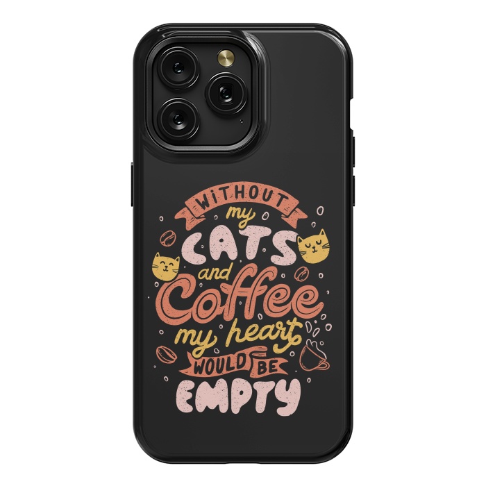 iPhone 15 Pro Max StrongFit Cats and Coffee  by eduely