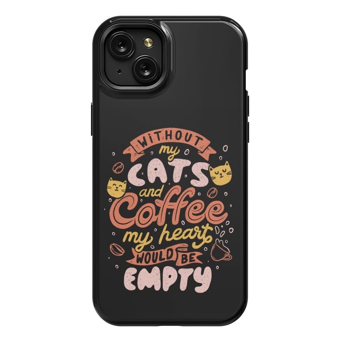 iPhone 15 Plus StrongFit Cats and Coffee  by eduely