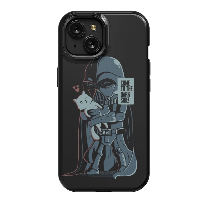 iPhone 15 StrongFit Come to the Dark Side - Cute Cat by eduely