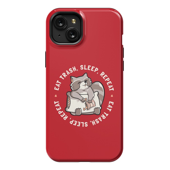 iPhone 15 Plus StrongFit Eat Garbage Sleep Repeat by eduely