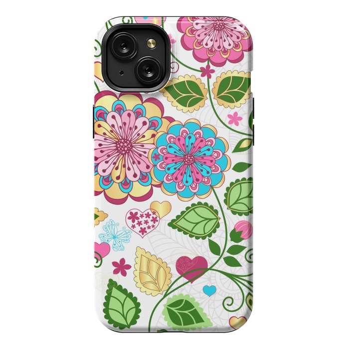 iPhone 15 Plus StrongFit Design Floral Pattern by ArtsCase