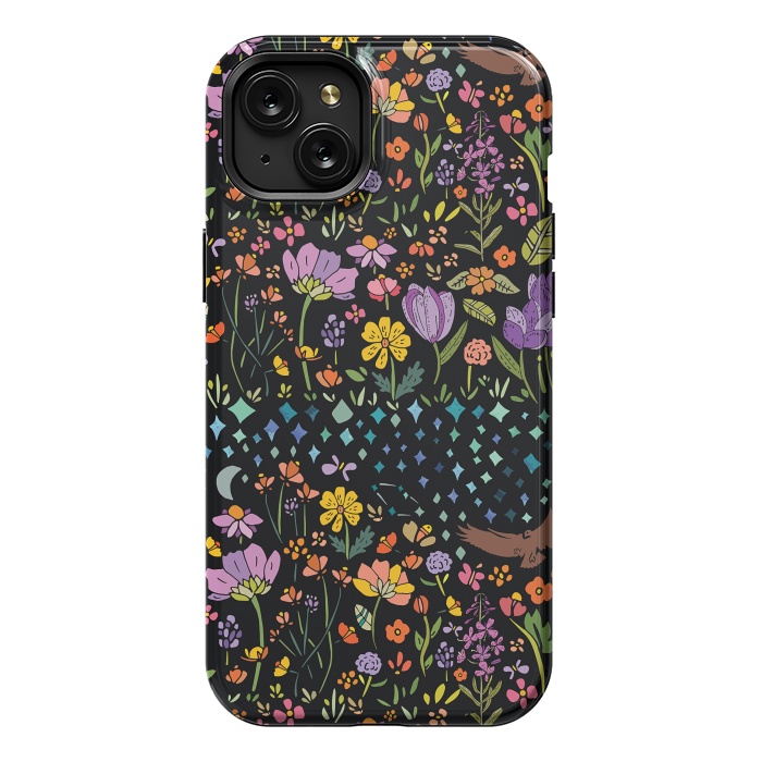 iPhone 15 Plus StrongFit Whimsical Night Forest II by Pom Graphic Design